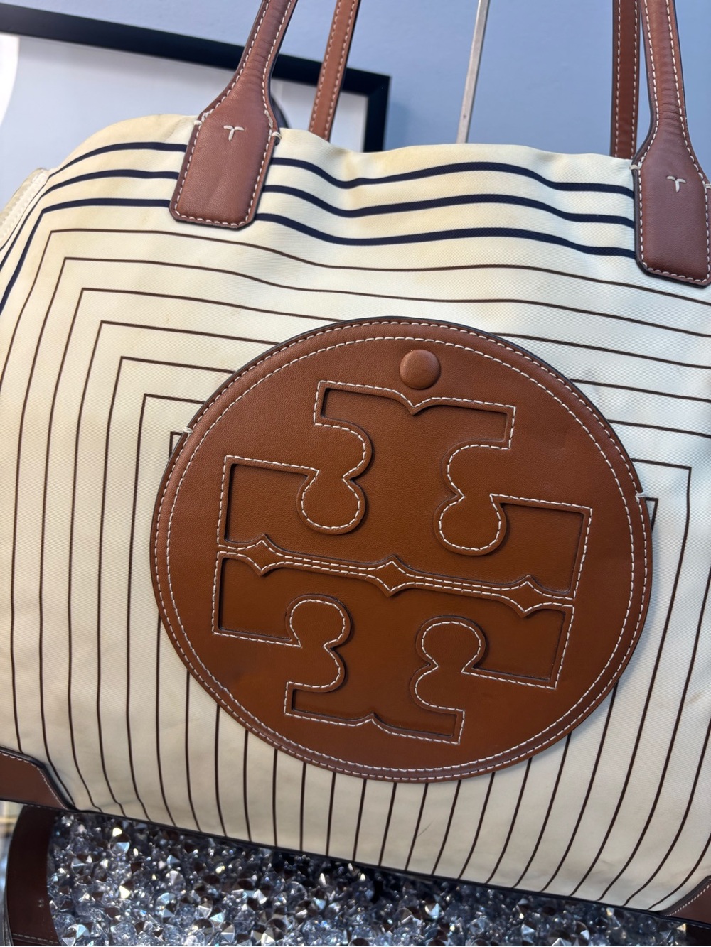 Tory Burch Ella Printed Tote EUC - Picture 3 of 13